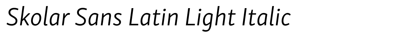 Skolar Sans Latin Light Italic image